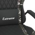 Silla gaming de masaje cuero sintético negro y