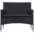 Set de muebles de jardín 4 pzas y cojines ratán sintético