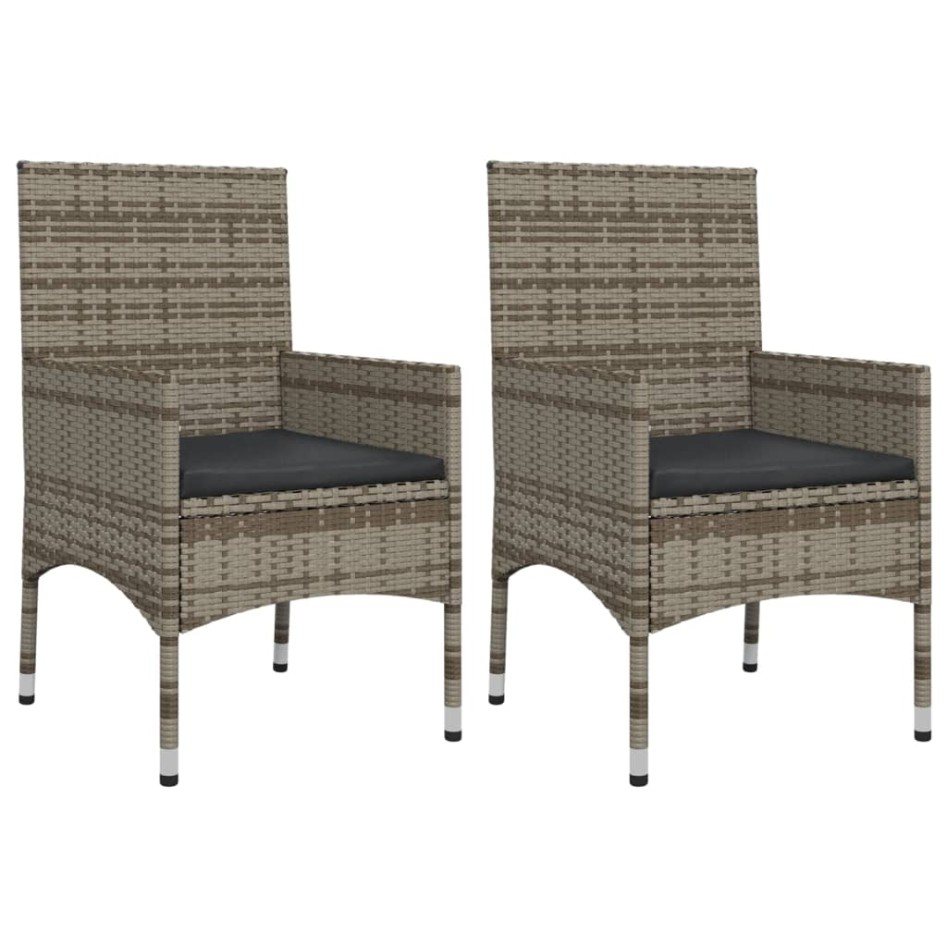 Set de muebles de jardín 4 pzas y cojines ratán sintético