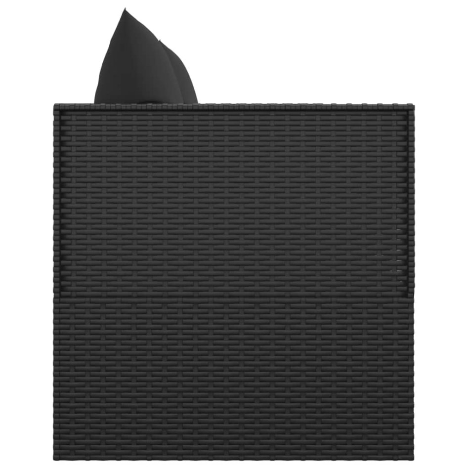 Sofá tumbona de jardín con cojines ratán sintético