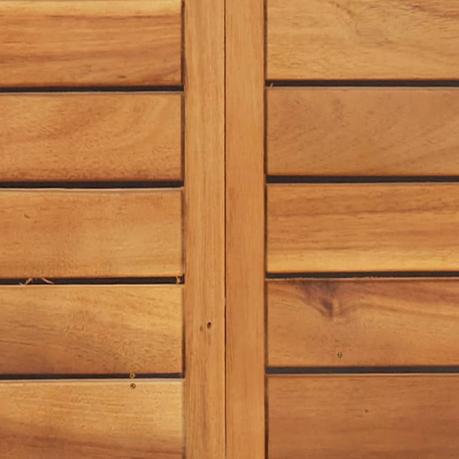 Mesa y sillas plegables terraza 3 pzas y cojines madera