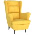 Sillón de terciopelo amarillo