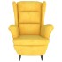 Sillón de terciopelo amarillo