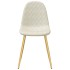 Sillas de comedor 2 unidades terciopelo blanco