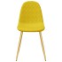 Sillas de comedor 2 uds terciopelo amarillo
