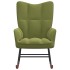 Silla mecedora de terciopelo verde