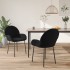 Sillas de comedor 2 unidades terciopelo