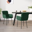 Sillas de comedor 2 unidades terciopelo verde oscuro