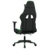 Silla gaming de masaje y reposapiés cuero sintético negro