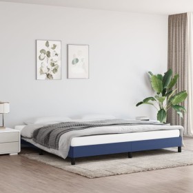 Estructura de cama de tela gris taupe azul 200x200