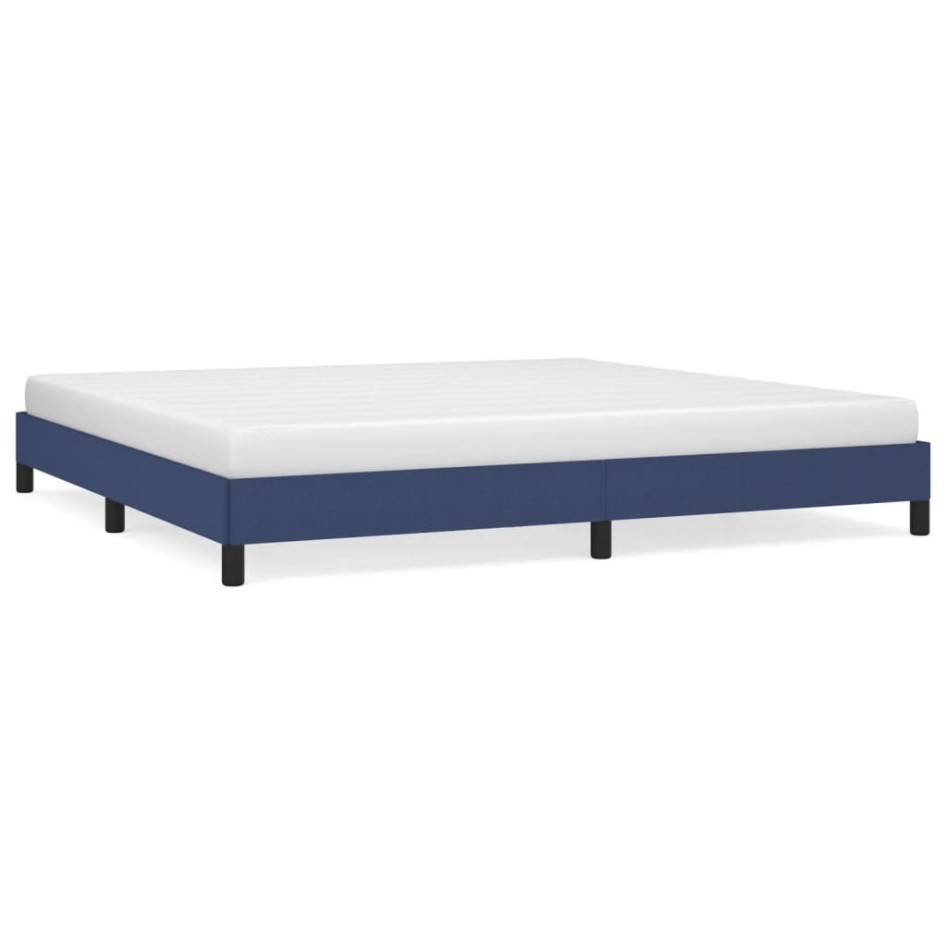 Estructura de cama de tela gris taupe azul 200x200