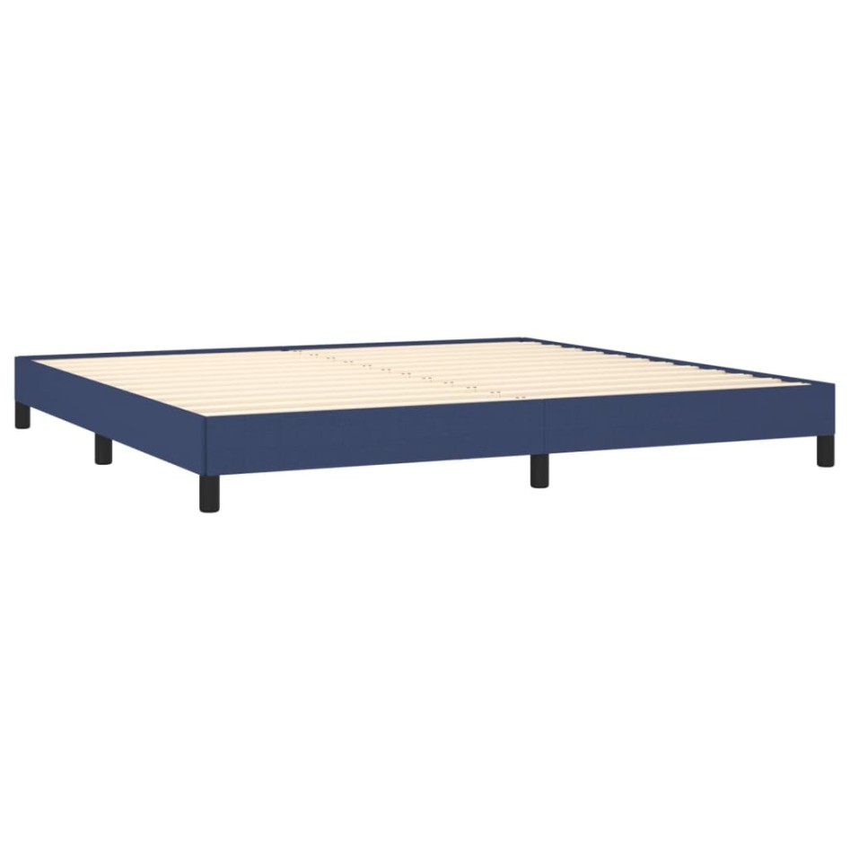 Estructura de cama de tela gris taupe azul 200x200