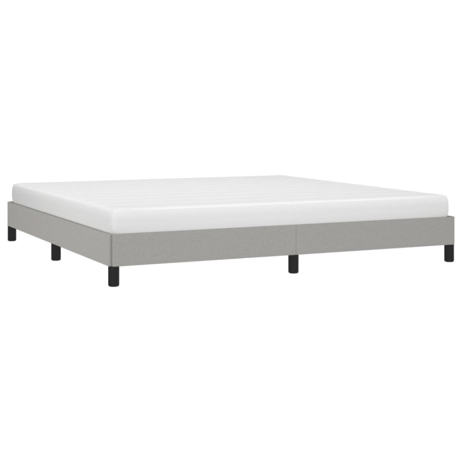 Estructura de cama gris claro tela 200x200