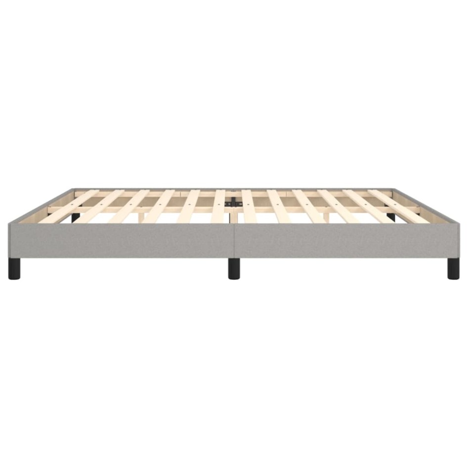 Estructura de cama gris claro tela 200x200
