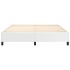 Estructura de cama de cuero sintético blanco 180x200