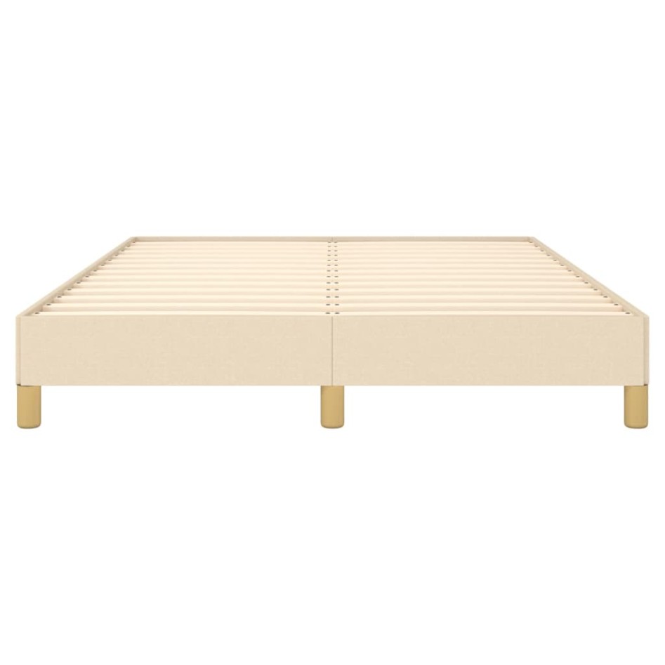 Estructura de cama de tela color crema 140x200