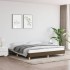 Estructura de cama tela marrón oscuro 180x200