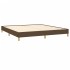 Estructura de cama tela marrón oscuro 180x200