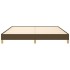 Estructura de cama tela marrón oscuro 180x200
