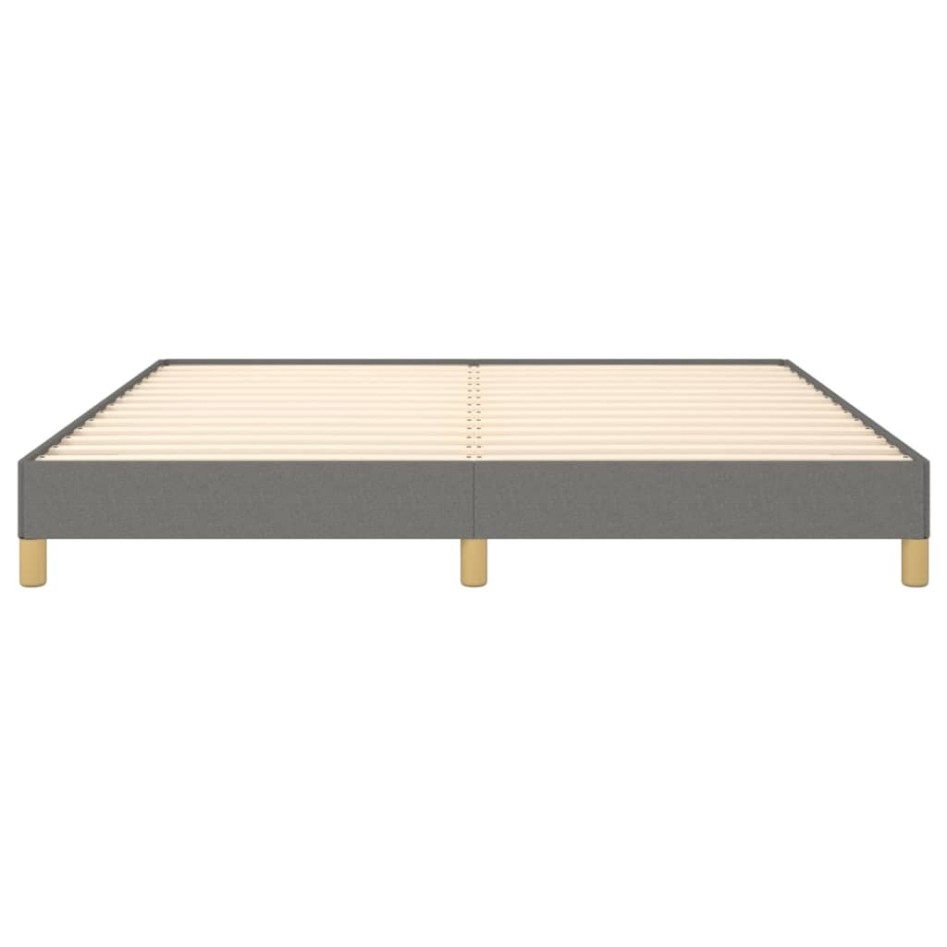 Estructura de cama tela gris oscuro 180x200