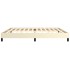Estructura de cama de cuero sintético color crema 200x200