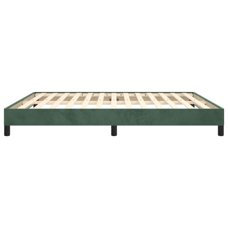 Estructura de cama de terciopelo verde 180x200