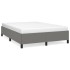 Estructura de cama de tela gris oscuro 140x200