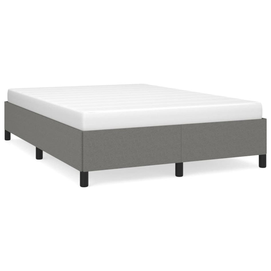 Estructura de cama de tela gris oscuro 140x200