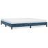 Estructura de cama de terciopelo azul 200x200