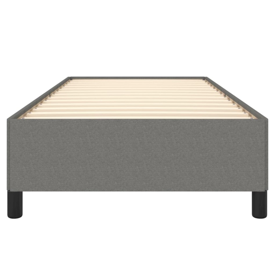 Estructura de cama de tela gris oscuro 90x190