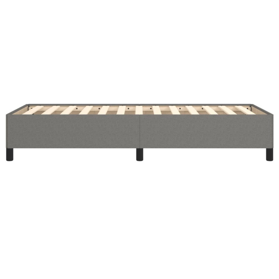 Estructura de cama de tela gris oscuro 90x190