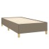 Estructura de cama de tela gris taupe 90x190