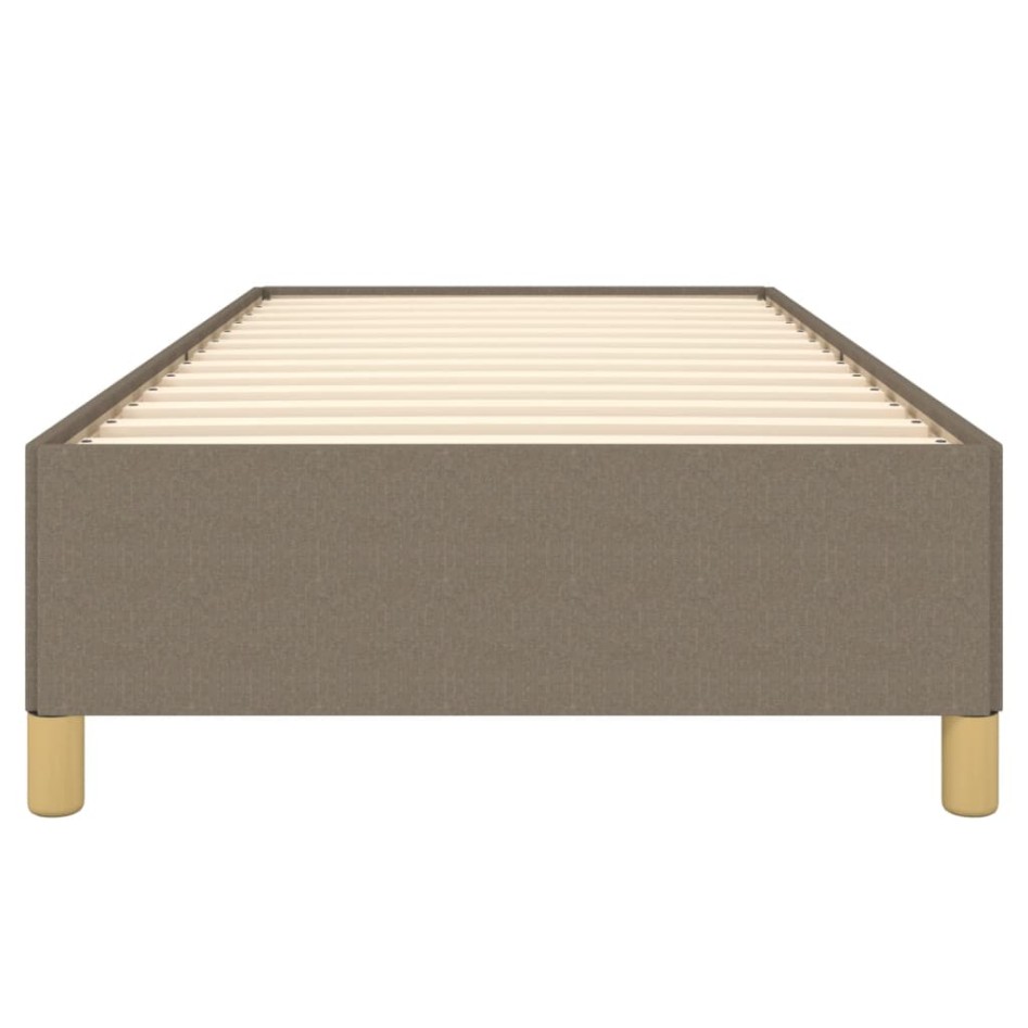 Estructura de cama de tela gris taupe 90x190