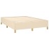 Estructura de cama de tela color crema 140x190