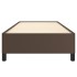 Estructura de cama cuero sintético marrón 80x200