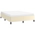 Estructura de cama de cuero sintético color crema 140x190