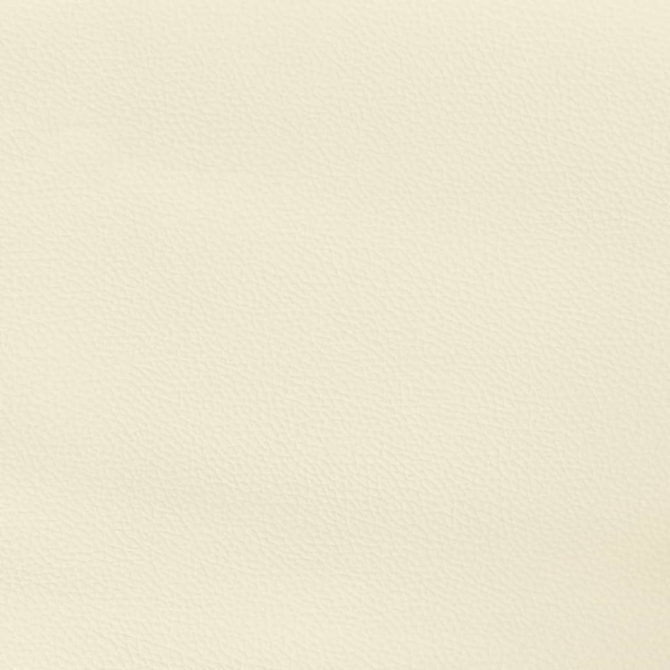 Estructura de cama de cuero sintético color crema 140x190