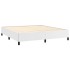 Estructura de cama de cuero sintético blanco 160x200