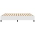 Estructura de cama de cuero sintético blanco 160x200