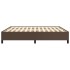 Estructura de cama de cuero sintético marrón 180x200