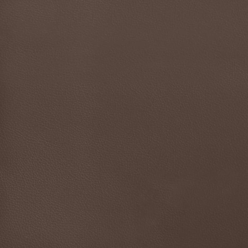 Estructura de cama de cuero sintético marrón 180x200