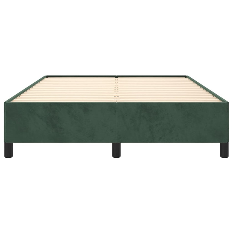 Estructura de cama de terciopelo verde 140x190