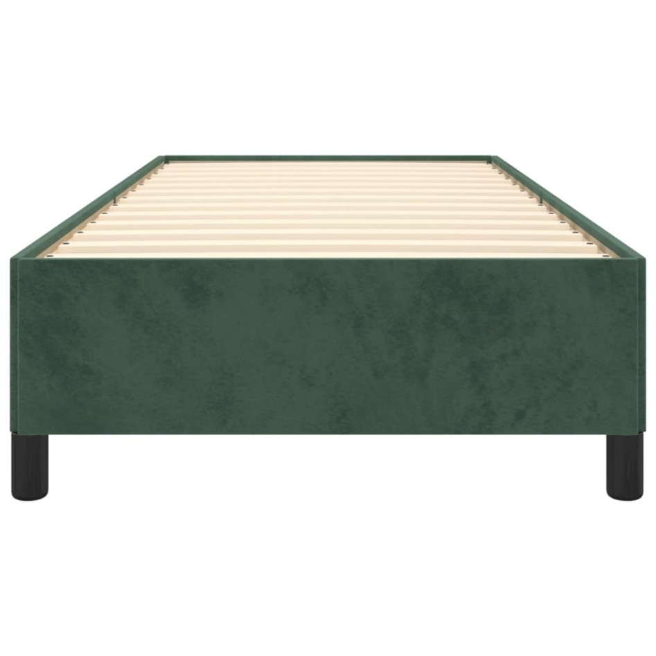 Estructura de cama de terciopelo verde 100x200