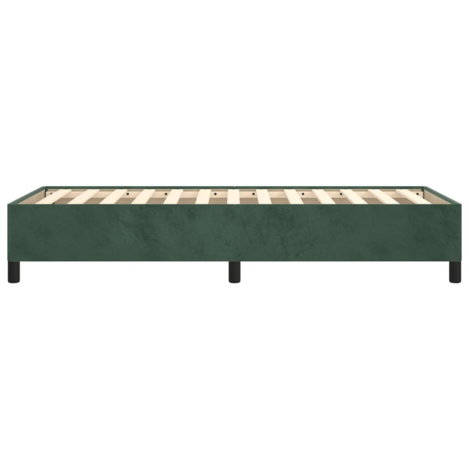 Estructura de cama de terciopelo verde 100x200