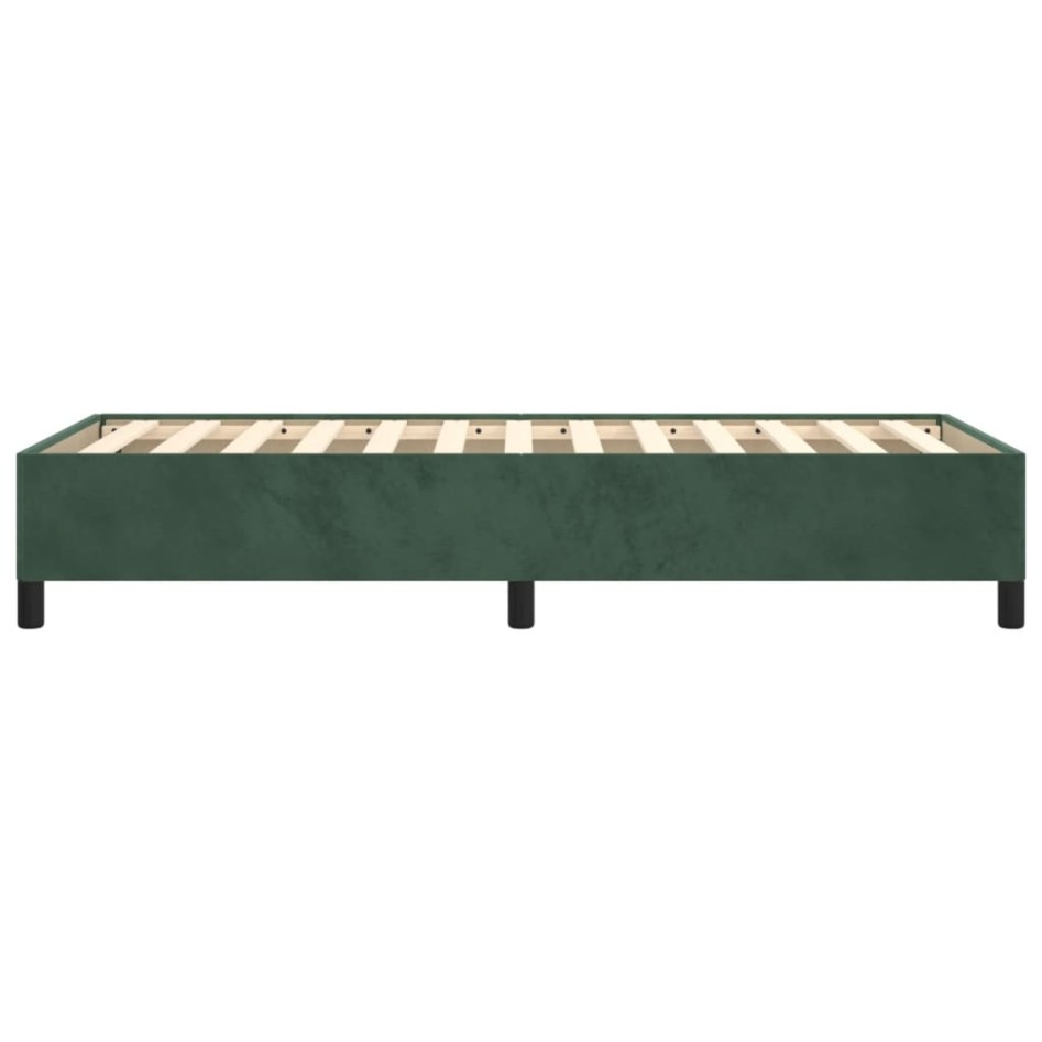 Estructura de cama de terciopelo verde 80x200