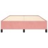 Estructura de cama de terciopelo rosa 140x190
