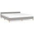 Estructura de cama con cabecero gris claro tela 180x200
