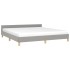 Estructura de cama con cabecero gris claro tela 180x200
