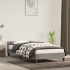 Estructura de cama con cabecero terciopelo gris claro