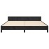 Estructura de cama con cabecero de terciopelo negro 160x200